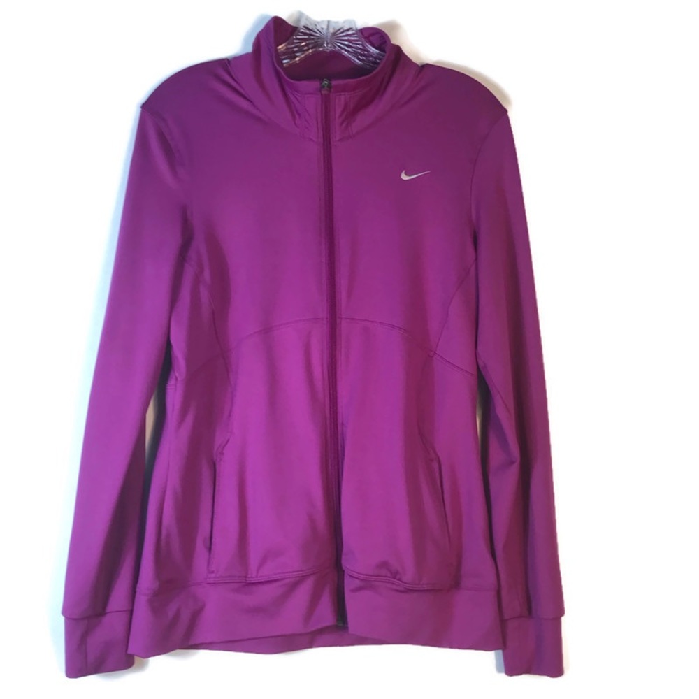 Nike Dri Fit Jacket Zip Up Womens Size Medium Pink